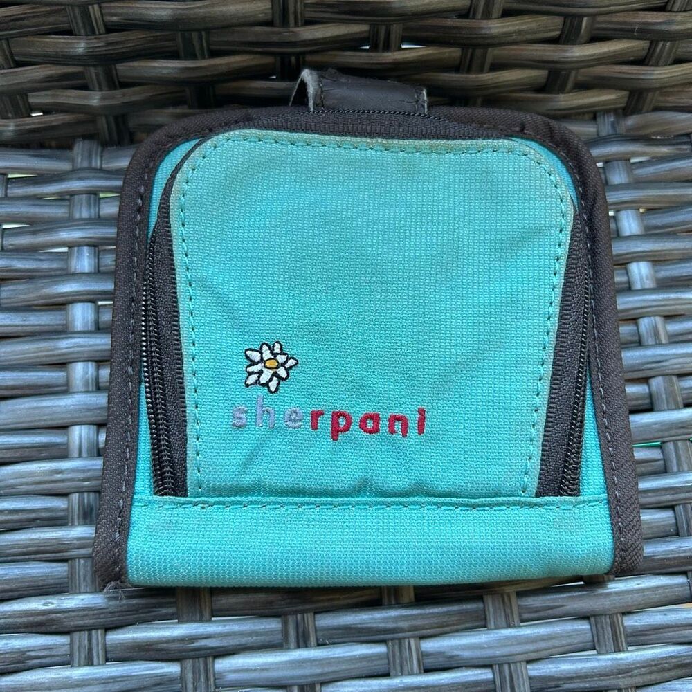 Sherpani wallet green‎ blue 4.5" snap